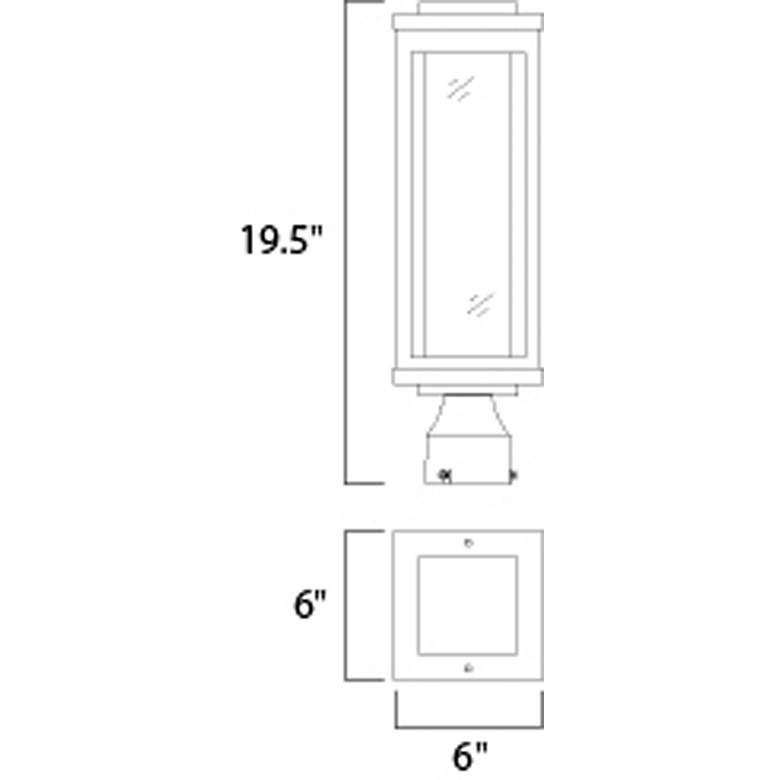 Image 4 Maxim Salon 19 1/2" High Black LED Outdoor Post Light more views