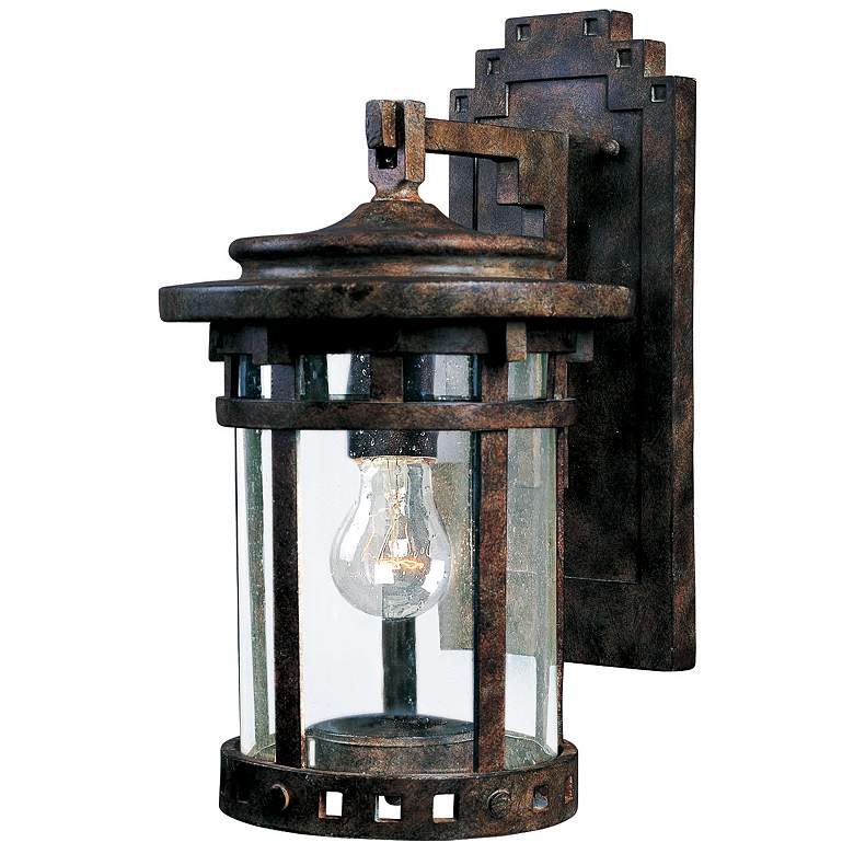 Image 1 Maxim Santa Barbara 10 1/4 inch High Outdoor Wall Light Lantern