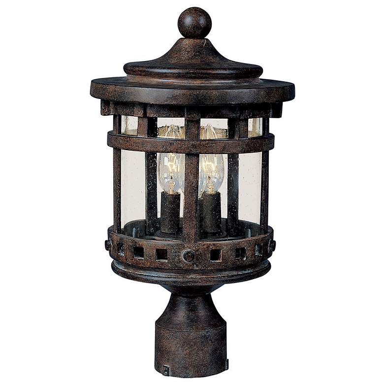 Image 1 Maxim Santa Barbara 16"H Sienna 3-Light Outdoor Post Light