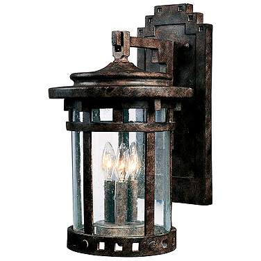 Maxim Santa Barbara 20" High Outdoor Bronze Lantern Wall Light