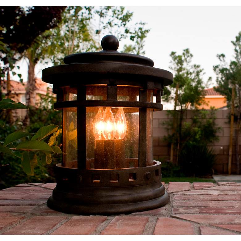 Image 4 Maxim Santa Barbara VX 15" High Sienna Outdoor Deck Lantern more views