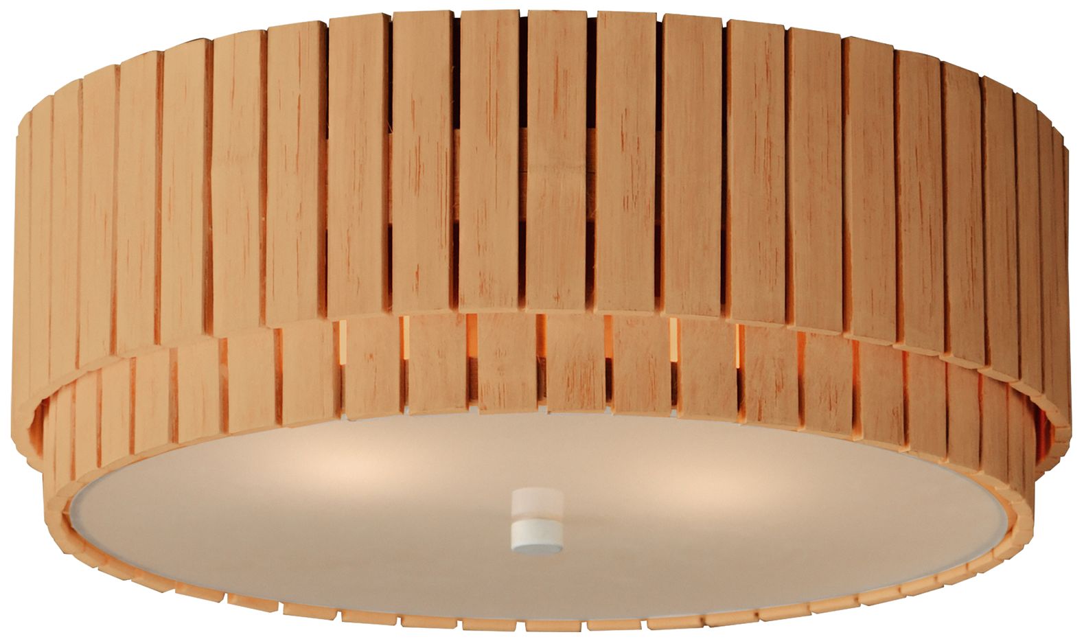Maxim Satori 16" Wide Natural/Brass 2-Light Flush Mount