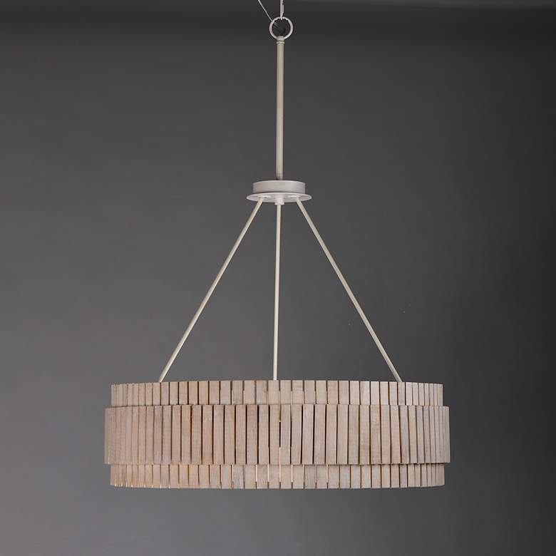 Image 2 Maxim Satori 31" Wide Ecru 6-Light Chandelier more views