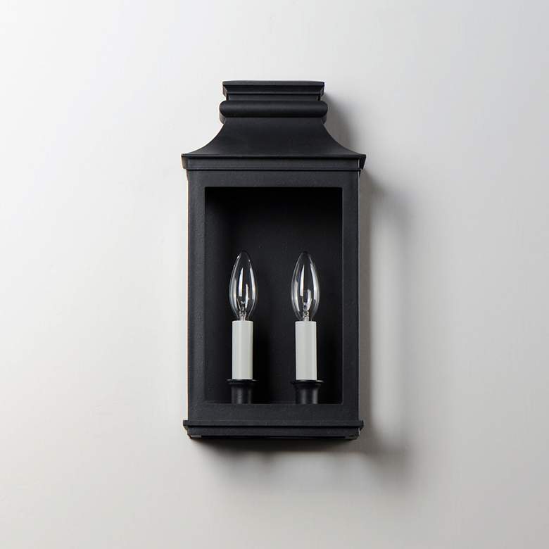 Image 2 Maxim Savannah VX 15 1/4" Black Oxide 2-Light Outdoor Wall Lantern more views