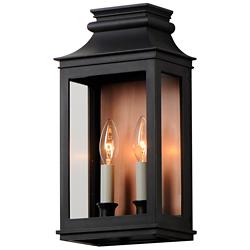 Maxim Savannah VX 15 1/4" High Black Oxide 2-Light Outdoor Wall Light