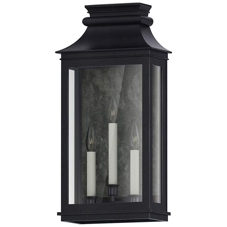 Image 2 Maxim Savannah VX 22" Black Oxide 3-Light Outdoor Wall Lantern