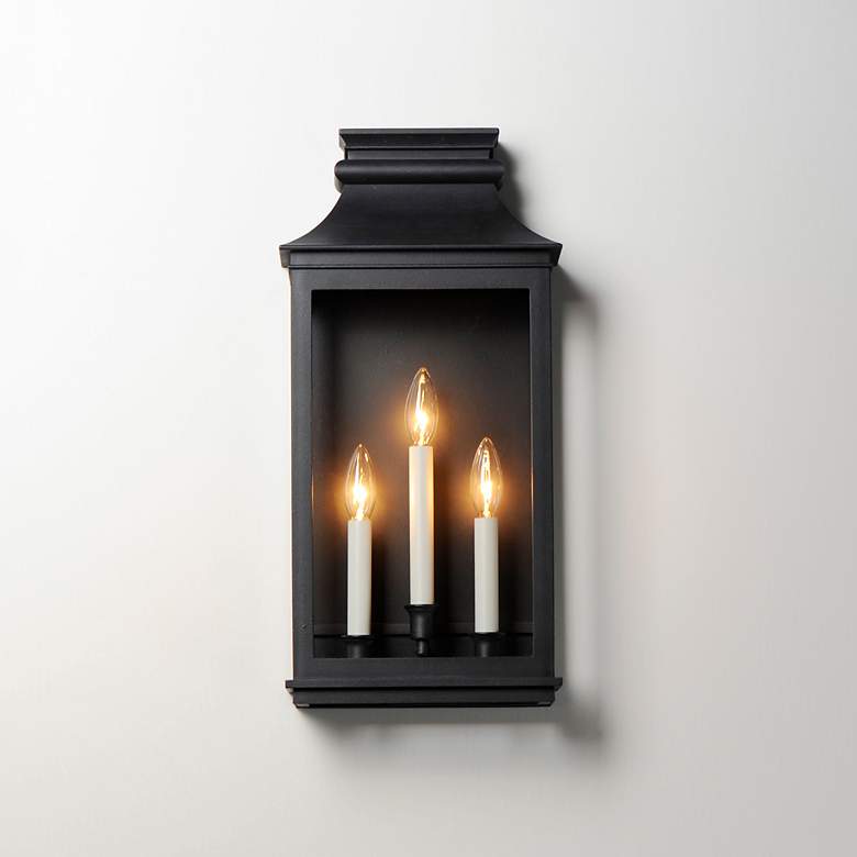 Image 4 Maxim Savannah VX 22" Black Oxide 3-Light Outdoor Wall Lantern more views