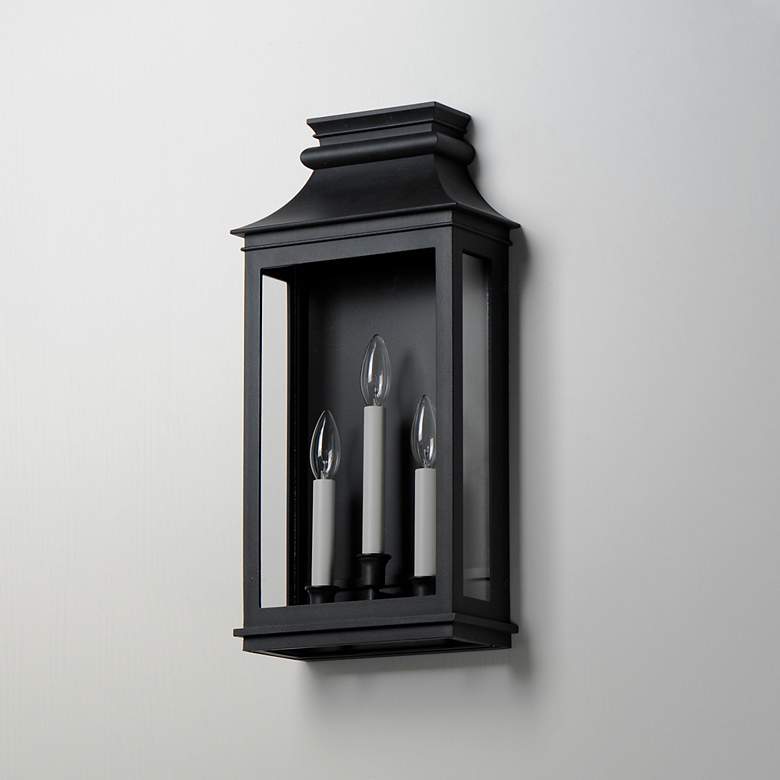 Image 5 Maxim Savannah VX 22" Black Oxide 3-Light Outdoor Wall Lantern more views