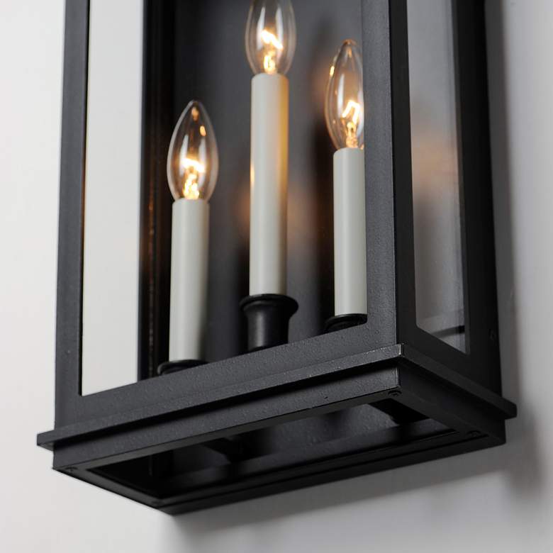 Image 7 Maxim Savannah VX 22" Black Oxide 3-Light Outdoor Wall Lantern more views