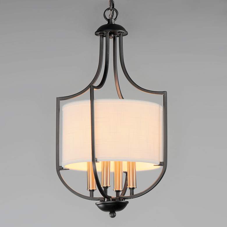 Image 1 Maxim Savant 11 inchW Antique Bronze 4-Light Mini Pendant Light