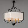 1_Maxim Savant 20 1/4" Wide 4-Light Bronze and Linen Shade Chandelier