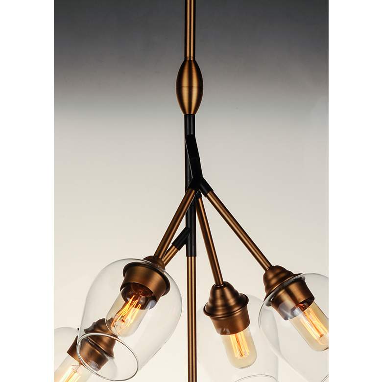 Image 4 Maxim Savvy 24 1/4"W Antique Brass 5-Light Metal Pendant more views