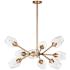 Maxim Savvy 37" Antique Brass 9-Light Modern Sputnik Pendant Light