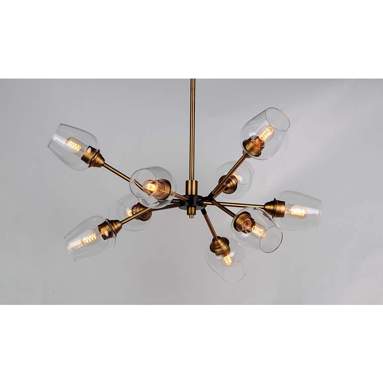 Image 3 Maxim Savvy 37 inch Antique Brass 9-Light Modern Sputnik Pendant Light more views