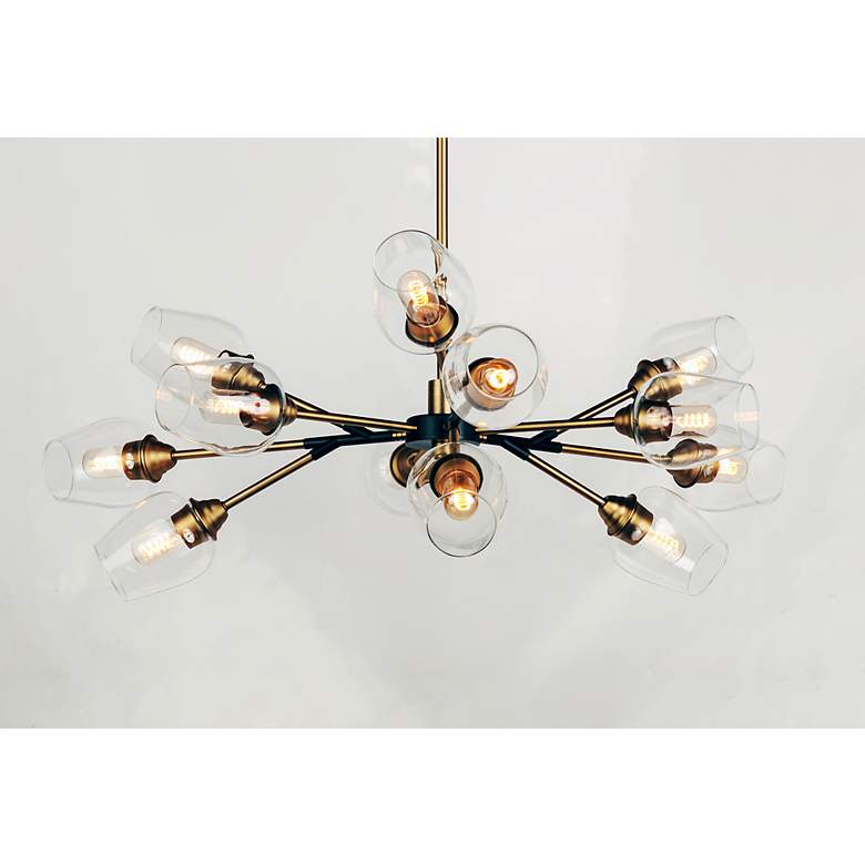 Image 3 Maxim Savvy 46 1/4"W Antique Brass 12-Light Sputnik Pendant more views