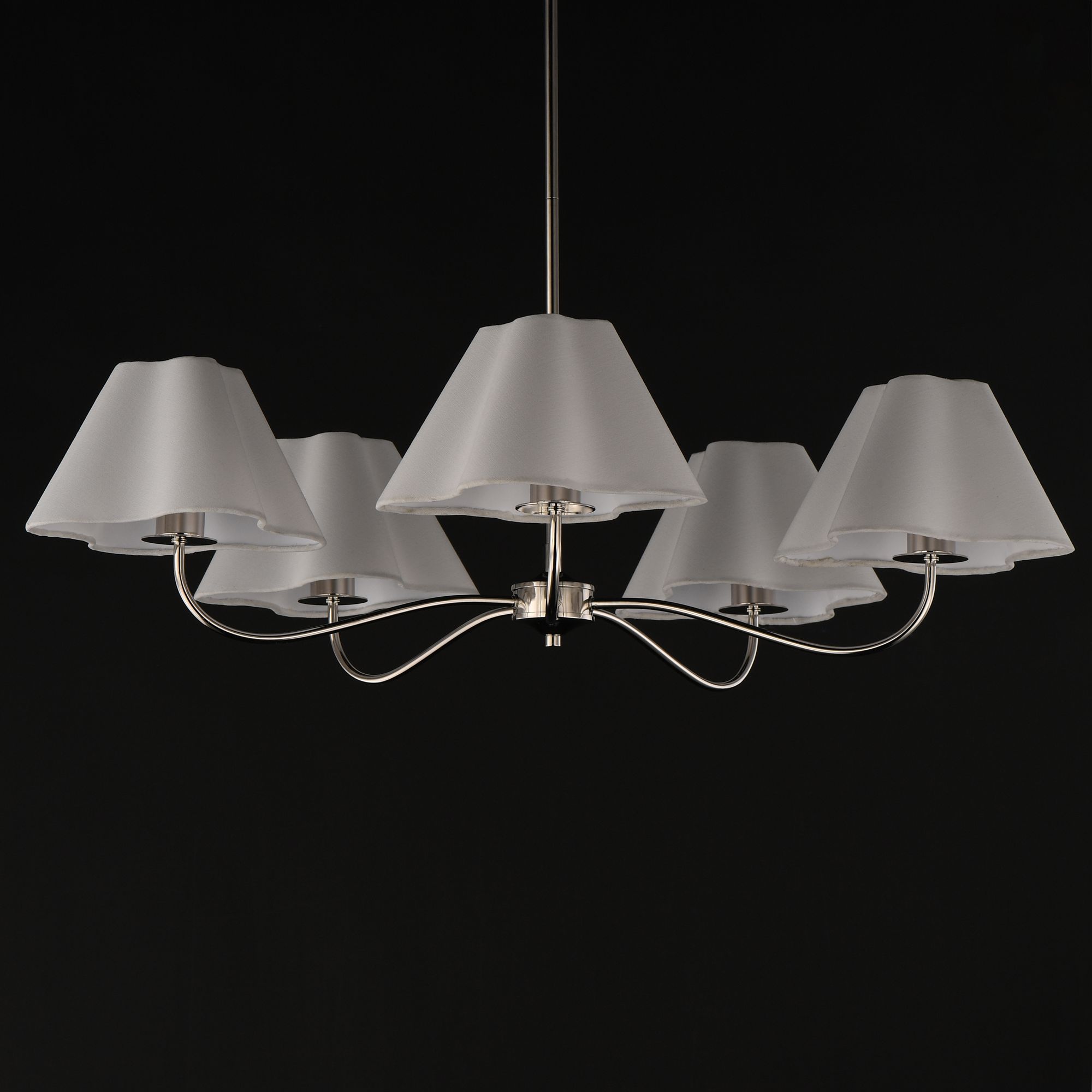 Image 2 Maxim Saxon 37 1/2" Wide Polished Nickel 5-Light Chandelier more views