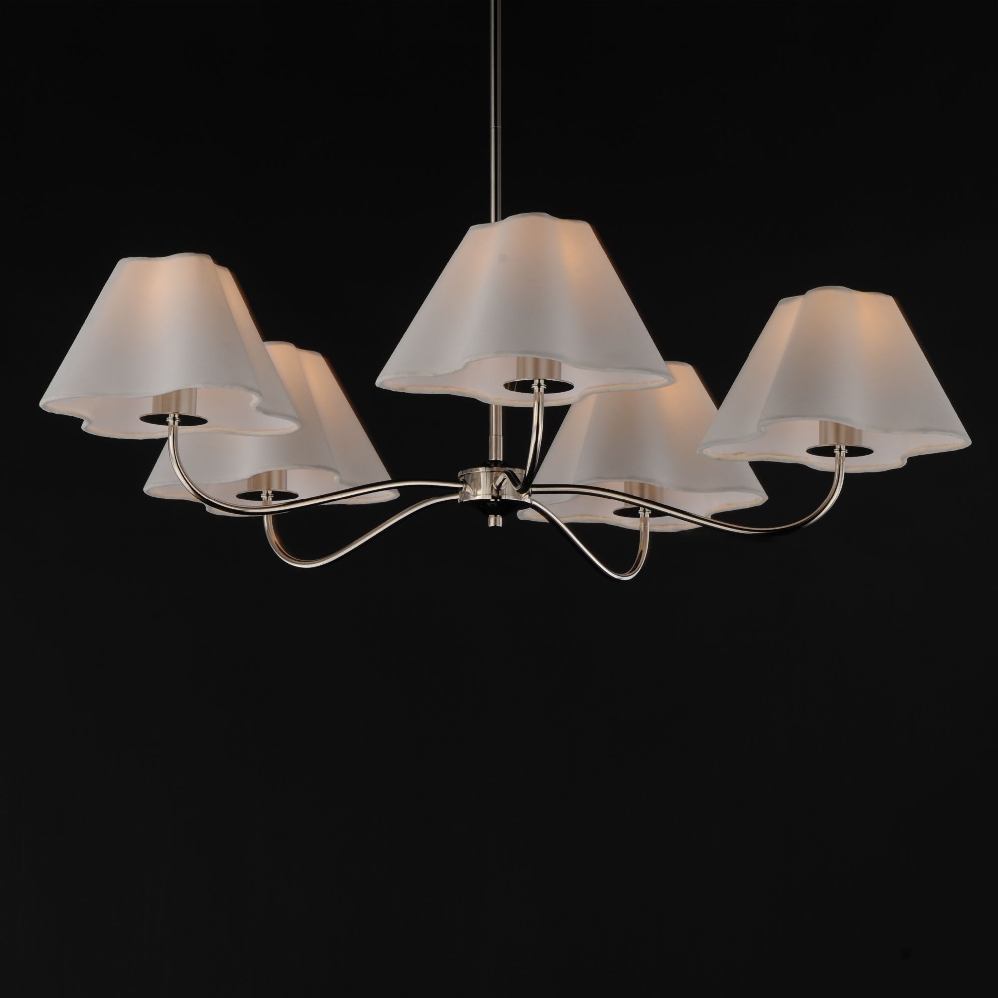 Image 3 Maxim Saxon 37 1/2" Wide Polished Nickel 5-Light Chandelier more views