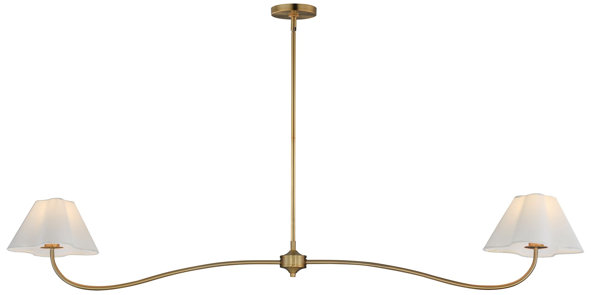 Maxim Saxon 62" Natural Aged Brass 2-Light Pendant