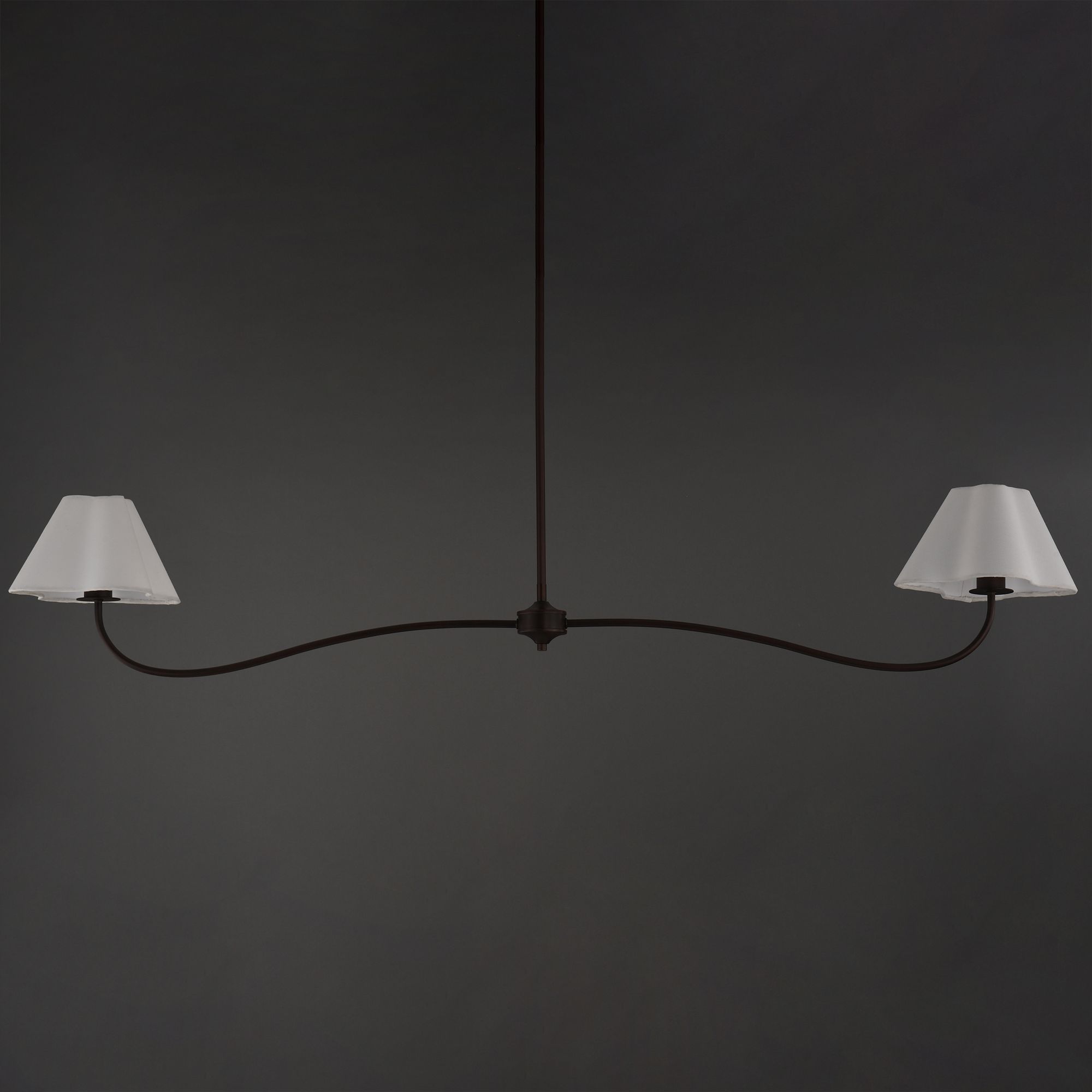 Image 2 Maxim Saxon 62" Oil Rubbed Bronze 2-Light Pendant more views