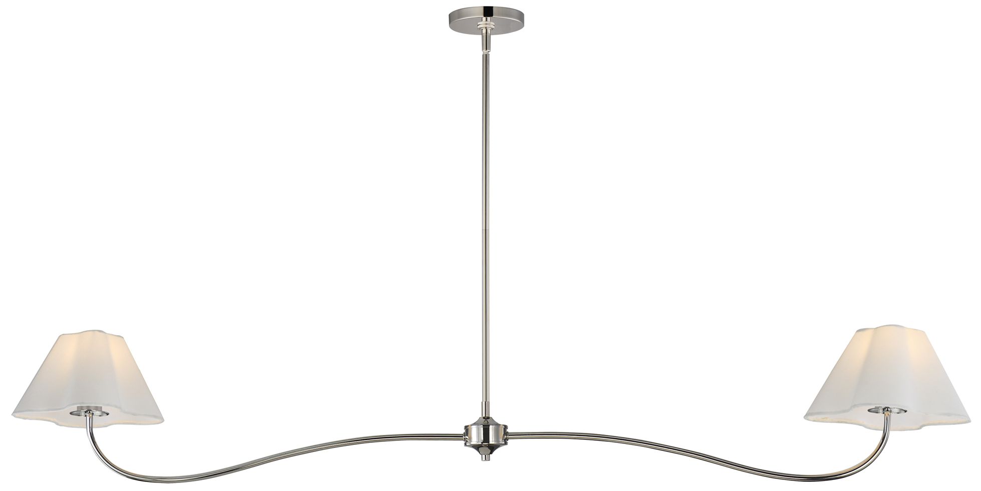 Maxim Saxon 62" Polished Nickel 2-Light Pendant