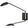 Maxim Scan 19 3/4" Modern Black Swing Arm Plug-In LED Wall Lamp