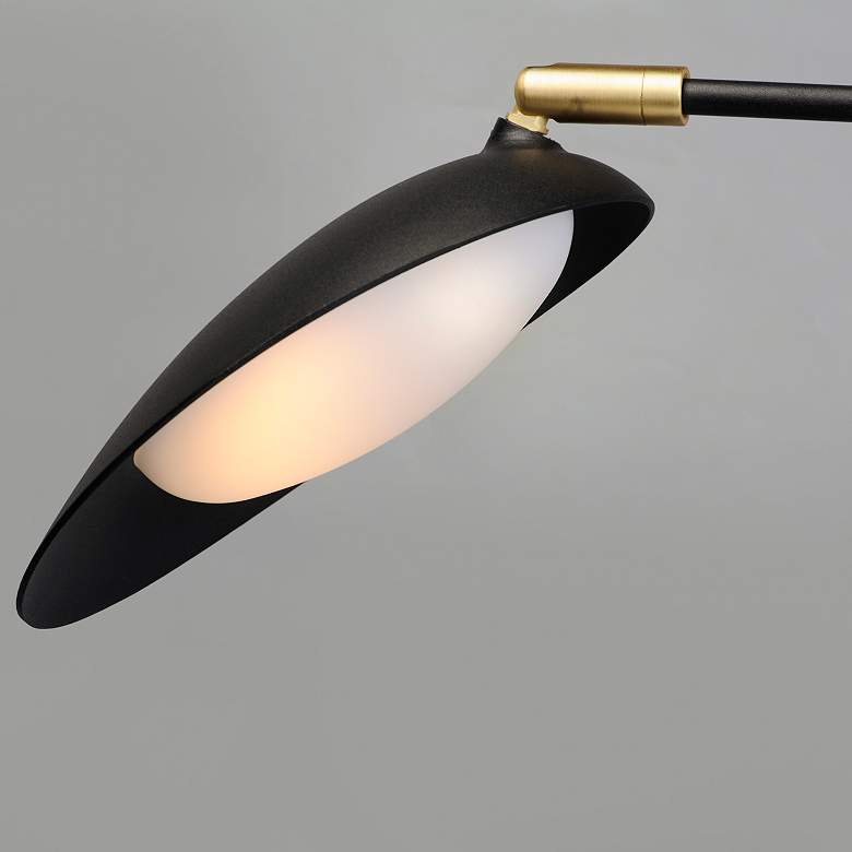 Image 4 Maxim Scan 19 3/4" Modern Black Swing Arm Plug-In LED Wall Lamp more views