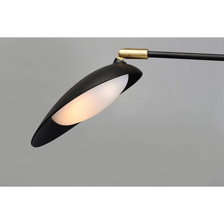 Image 4 Maxim Scan 19 3/4 inch Modern Black Swing Arm Plug-In LED Wall Lamp more views