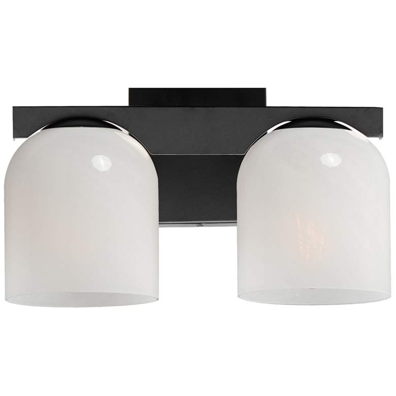 Image 1 Maxim Scoop 13 1/2" Wide Black 2-Light Bath Vanity