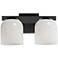 Maxim Scoop 13 1/2" Wide Black 2-Light Bath Vanity