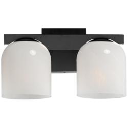 Maxim Scoop 13 1/2" Wide Black 2-Light Bath Vanity