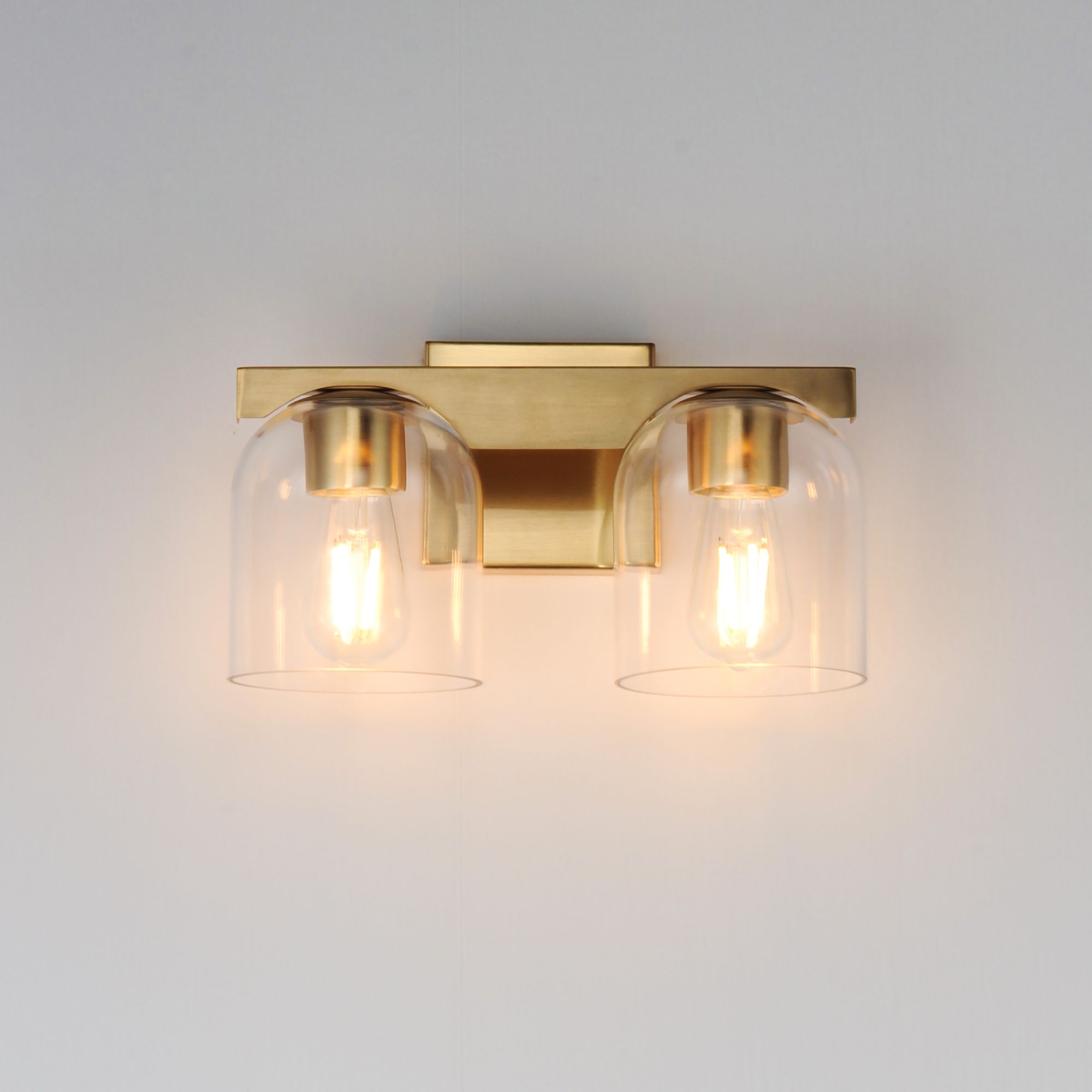 Image 4 Maxim Scoop 13 1/2" Wide Natural Aged Brass 2-Light Bath Vanity more views