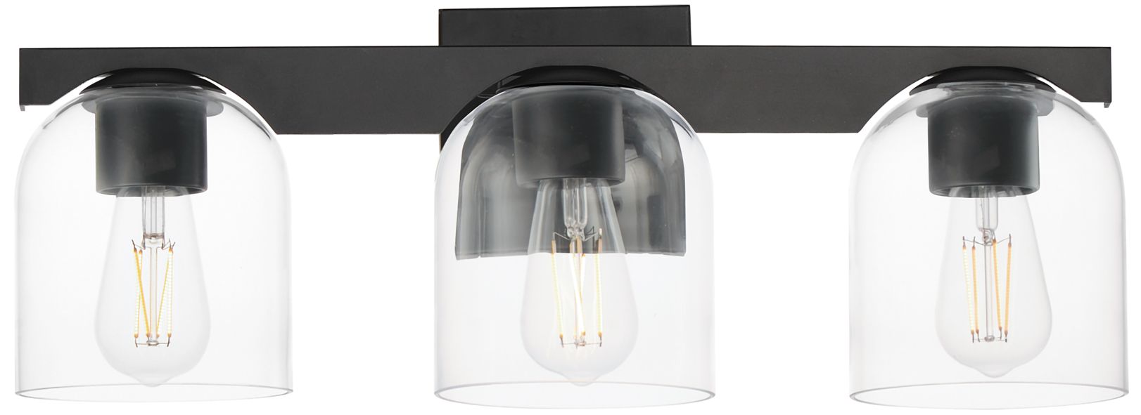 Maxim Scoop 21 1/2" Wide Black 3-Light Bath Light