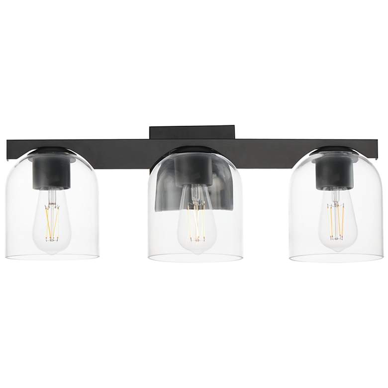 Image 1 Maxim Scoop 21 1/2" Wide Black 3-Light Bath Light