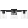 1_Maxim Scoop 21 1/2" Wide Black 3-Light Bath Light