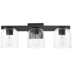 Maxim Scoop 21 1/2" Wide Black 3-Light Bath Light