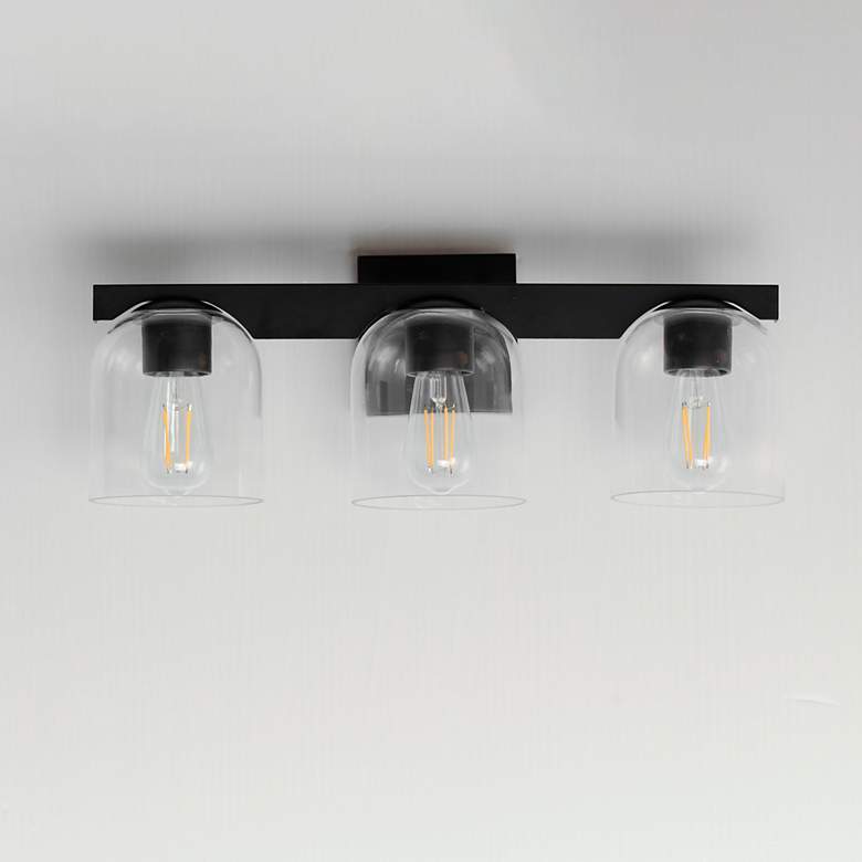 Image 2 Maxim Scoop 21 1/2" Wide Black 3-Light Bath Light more views