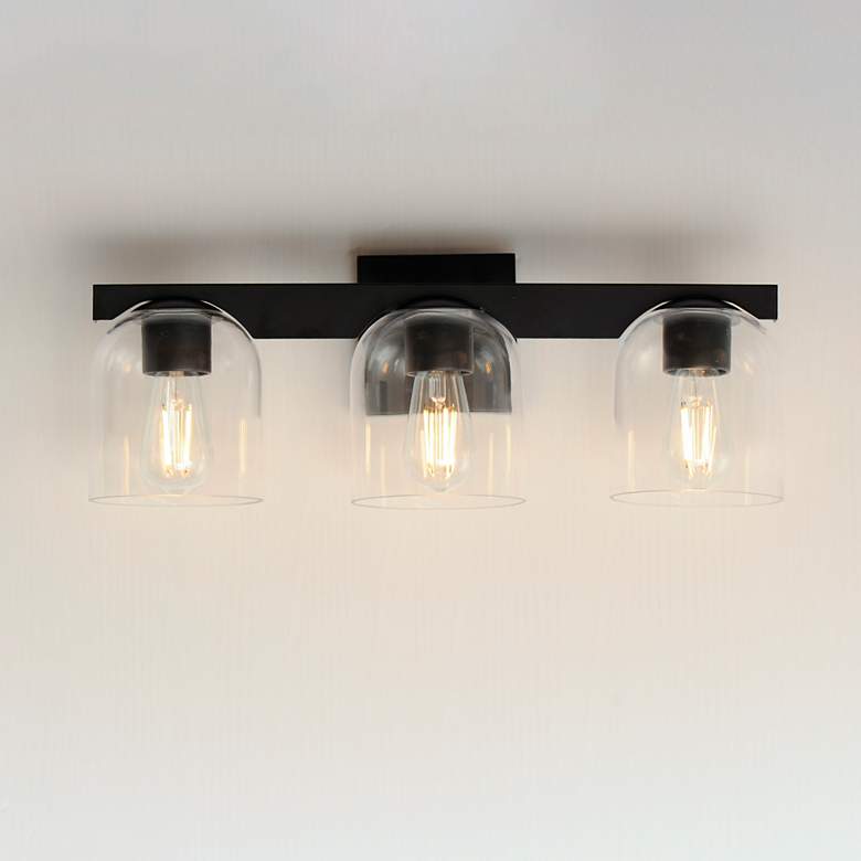 Image 3 Maxim Scoop 21 1/2" Wide Black 3-Light Bath Light more views