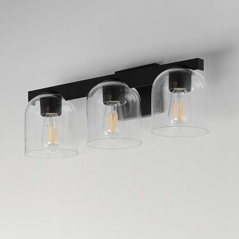 Image 4 Maxim Scoop 21 1/2" Wide Black 3-Light Bath Light more views