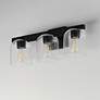 4_Maxim Scoop 21 1/2" Wide Black 3-Light Bath Light more views