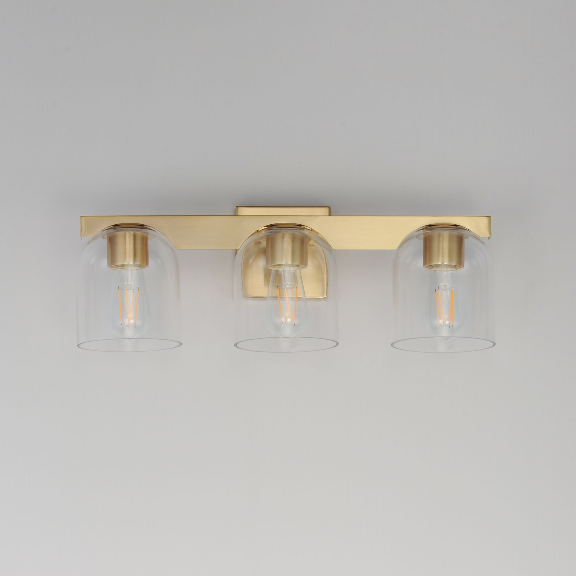 Image 3 Maxim Scoop 21 1/2" Wide Natural Aged Brass 3-Light Bath Vanity more views