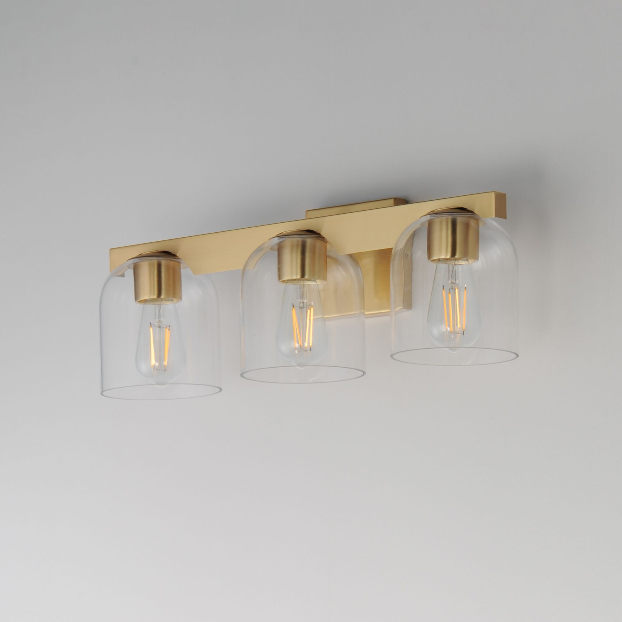 Image 4 Maxim Scoop 21 1/2" Wide Natural Aged Brass 3-Light Bath Vanity more views