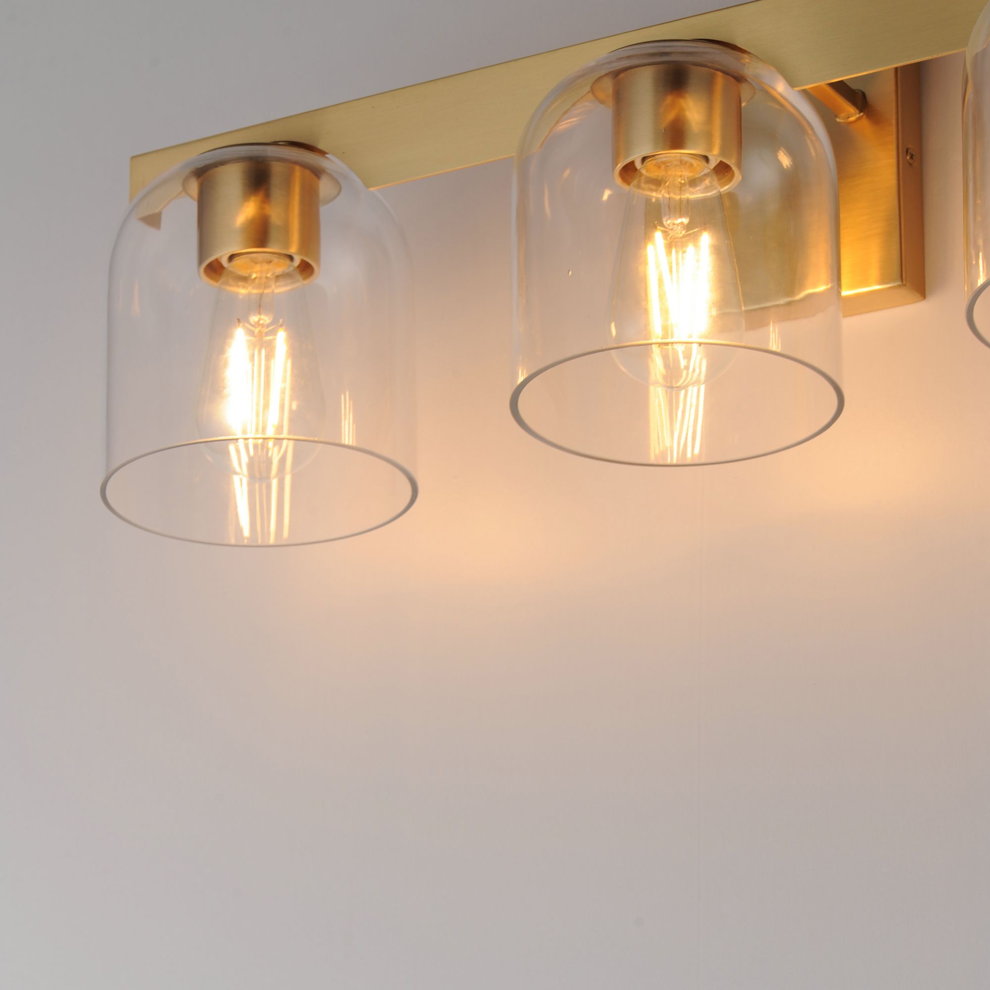 Image 6 Maxim Scoop 21 1/2" Wide Natural Aged Brass 3-Light Bath Vanity more views