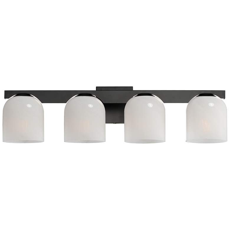 Image 1 Maxim Scoop 29 1/2" Wide Black 4-Light Bath Vanity