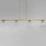 2_Maxim Scoop 46" Clear/Natural Aged Brass 4-Light Linear Pendant more views