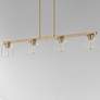 3_Maxim Scoop 46" Clear/Natural Aged Brass 4-Light Linear Pendant more views