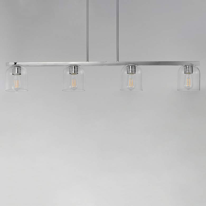 Image 2 Maxim Scoop 46" Clear/Polished Chrome 4-Light Linear Pendant more views