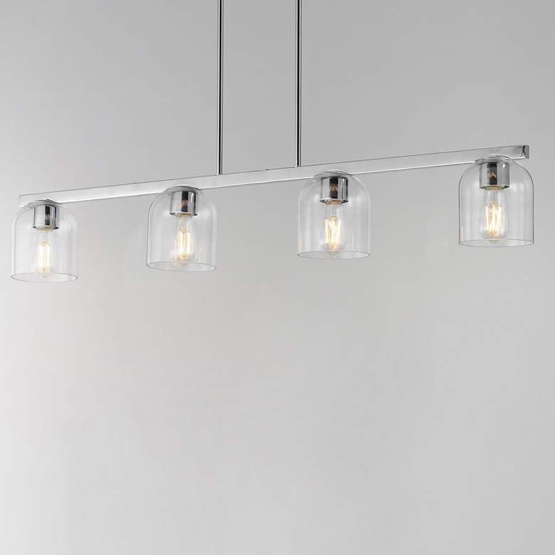 Image 3 Maxim Scoop 46" Clear/Polished Chrome 4-Light Linear Pendant more views