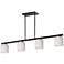 Maxim Scoop 46" Marble/Black 4-Light Linear Pendant