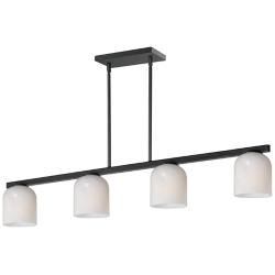 Maxim Scoop 46" Marble/Black 4-Light Linear Pendant