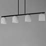 4_Maxim Scoop 46" Marble/Black 4-Light Linear Pendant more views